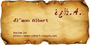 Ámon Albert névjegykártya