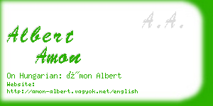 albert amon business card